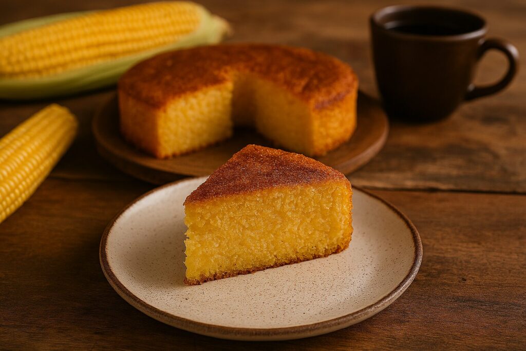 bolo de milho cremoso rustico